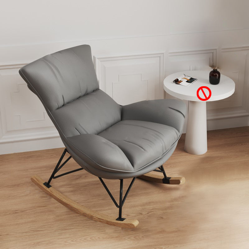 Modern Cushions Rocker Chair Metal Frame Dirt Resistant Spindle Rocker Chair