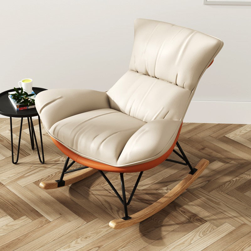 Modern Cushions Rocker Chair Metal Frame Dirt Resistant Spindle Rocker Chair