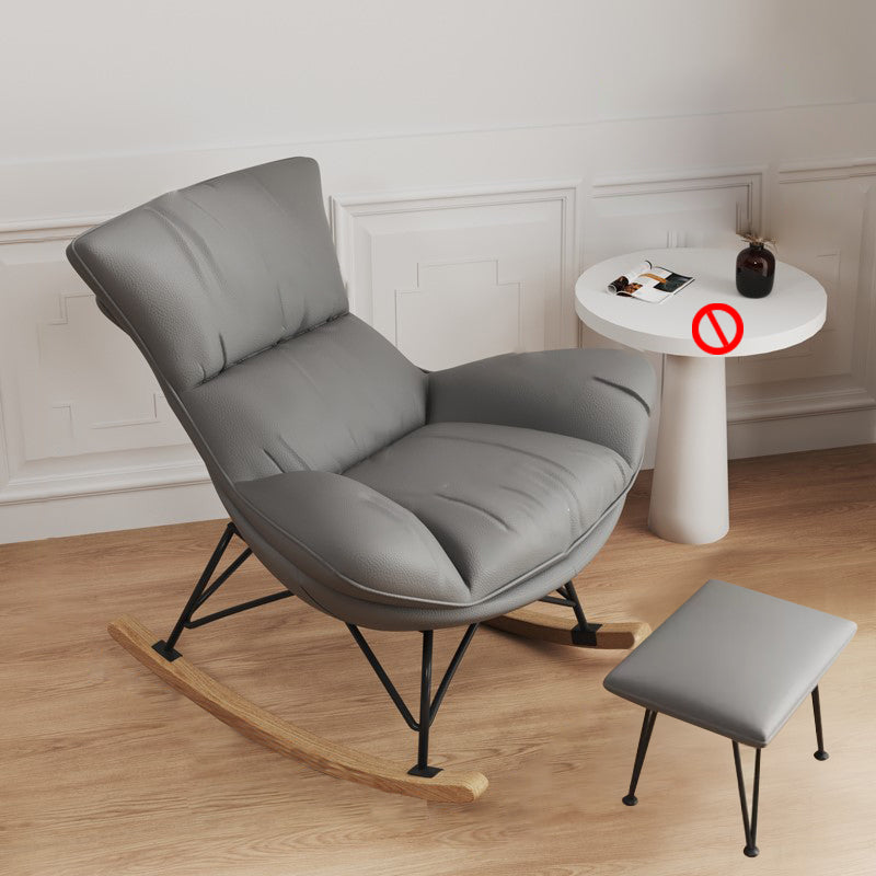 Modern Cushions Rocker Chair Metal Frame Dirt Resistant Spindle Rocker Chair
