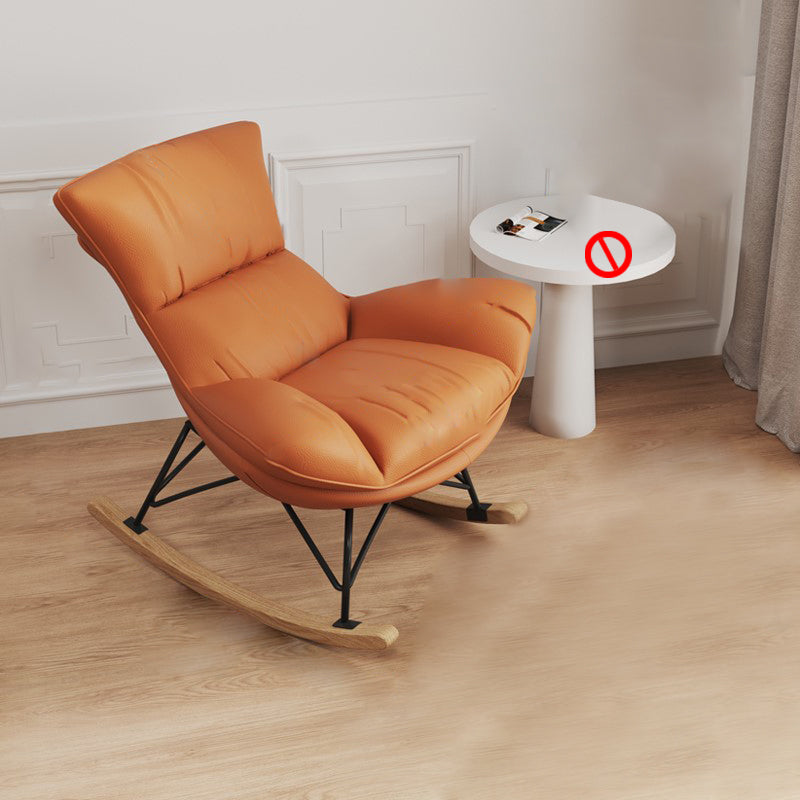 Modern Cushions Rocker Chair Metal Frame Dirt Resistant Spindle Rocker Chair