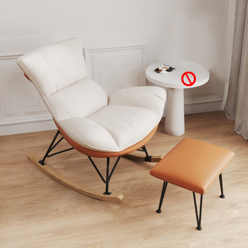 Modern Cushions Rocker Chair Metal Frame Dirt Resistant Spindle Rocker Chair