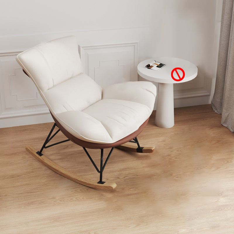 Modern Cushions Rocker Chair Metal Frame Dirt Resistant Spindle Rocker Chair