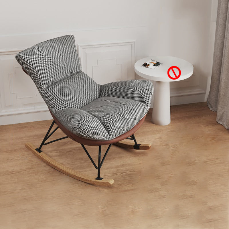Modern Cushions Rocker Chair Metal Frame Dirt Resistant Spindle Rocker Chair