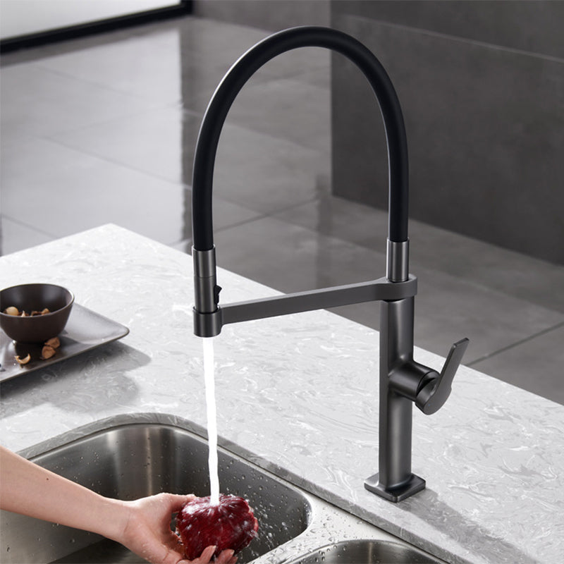 Modern Kitchen Sink Faucet Stainless Steel Single Handle High Arc Kitchen Faucet