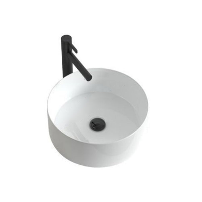 Modern Bathroom Sink Porcelain Round Wash Stand (Faucet Not Included )