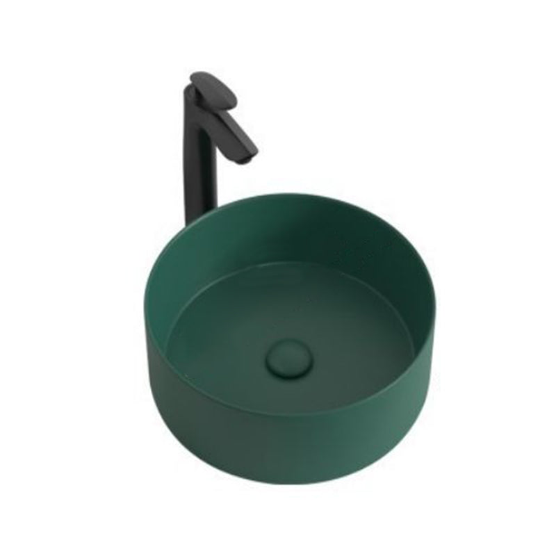 Modern Bathroom Sink Porcelain Round Wash Stand (Faucet Not Included )