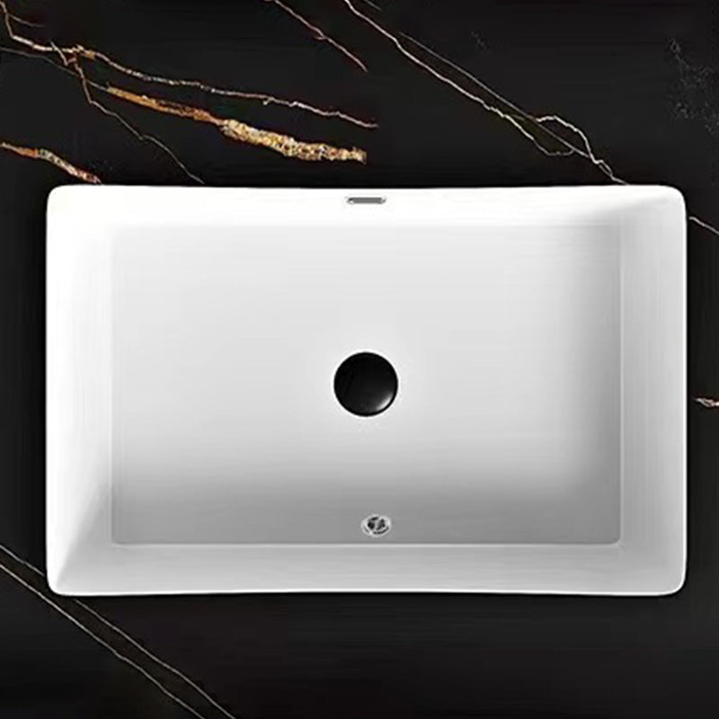 Creative Vanity Sink Mirror Wall-Mounted Bathroom Vanity Set in White