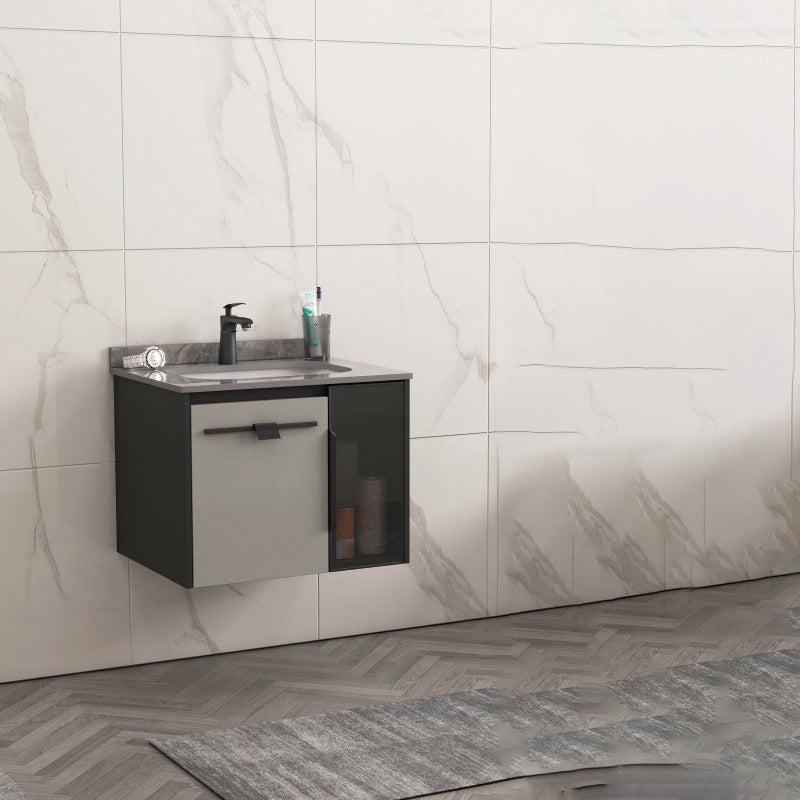 Contemporary Square Sink Cabinet Mirror Cabinet Bathroom Wall Mount Vanity Cabinet