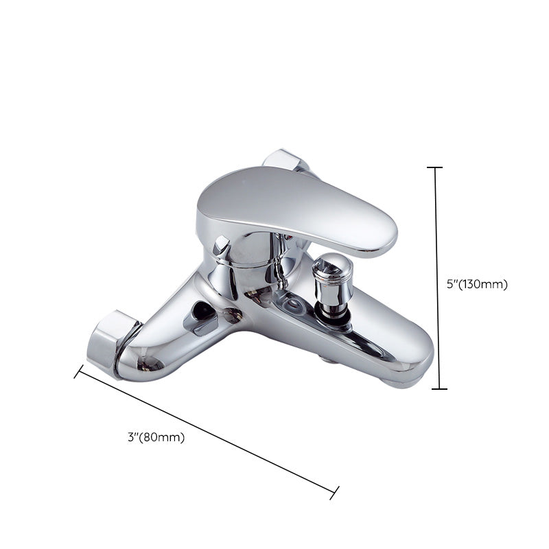 Modern Silver Faucet Copper with 1-Handles 2-Hole Bathroom Faucet