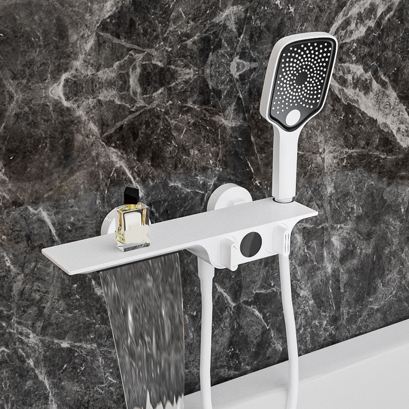 Modern Wall Mounted Faucet 2-Handle and 2-Hole Bath Faucet Trim