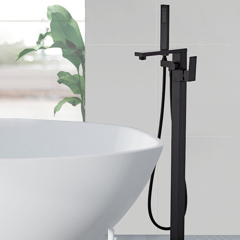 Modern Floor Mounted Freestanding Faucet 1-Handle Fixed Bath Filler Trim