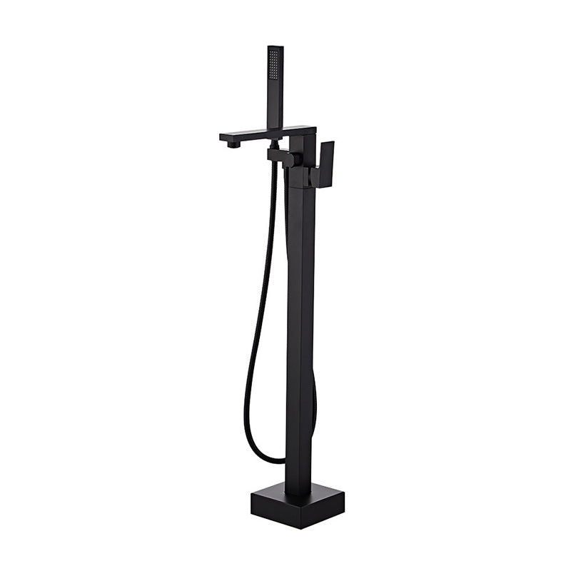 Modern Floor Mounted Freestanding Faucet 1-Handle Fixed Bath Filler Trim