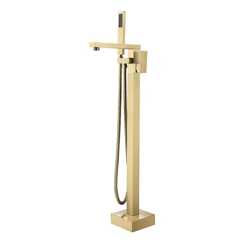 Modern Floor Mounted Freestanding Faucet 1-Handle Fixed Bath Filler Trim