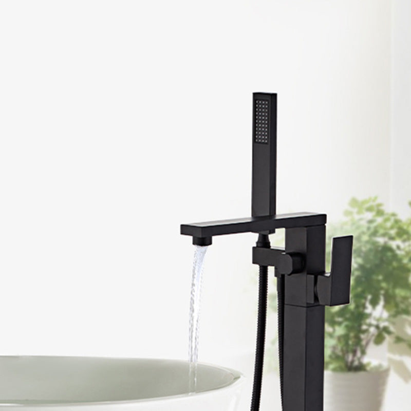 Modern Floor Mounted Freestanding Faucet 1-Handle Fixed Bath Filler Trim