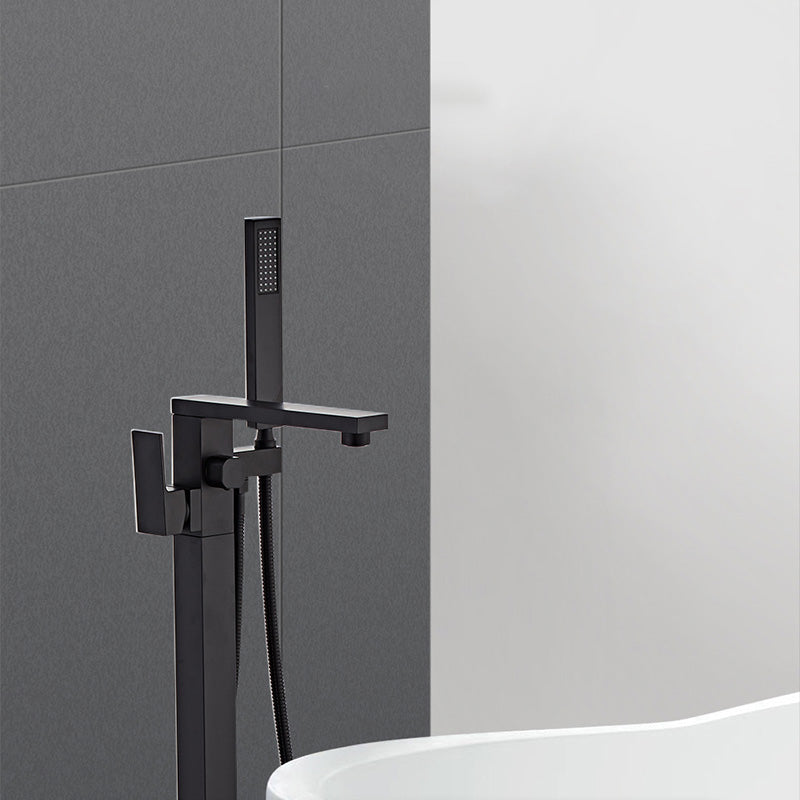 Modern Floor Mounted Freestanding Faucet 1-Handle Fixed Bath Filler Trim