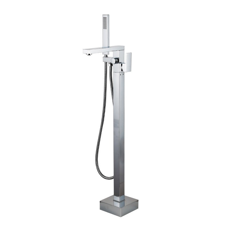 Modern Floor Mounted Freestanding Faucet 1-Handle Fixed Bath Filler Trim