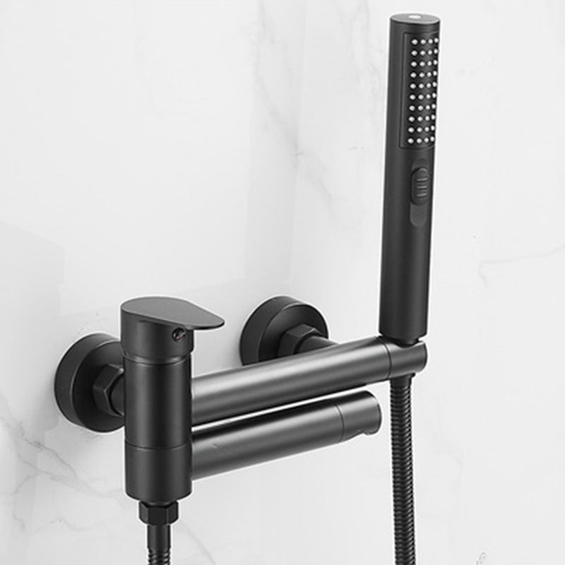 Modern Tub Spout Trim One Handle Wall Mount Tub Faucet with Handshower