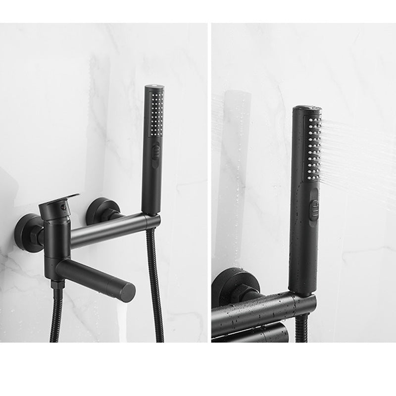 Modern Tub Spout Trim One Handle Wall Mount Tub Faucet with Handshower