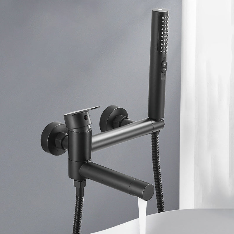 Modern Tub Spout Trim One Handle Wall Mount Tub Faucet with Handshower