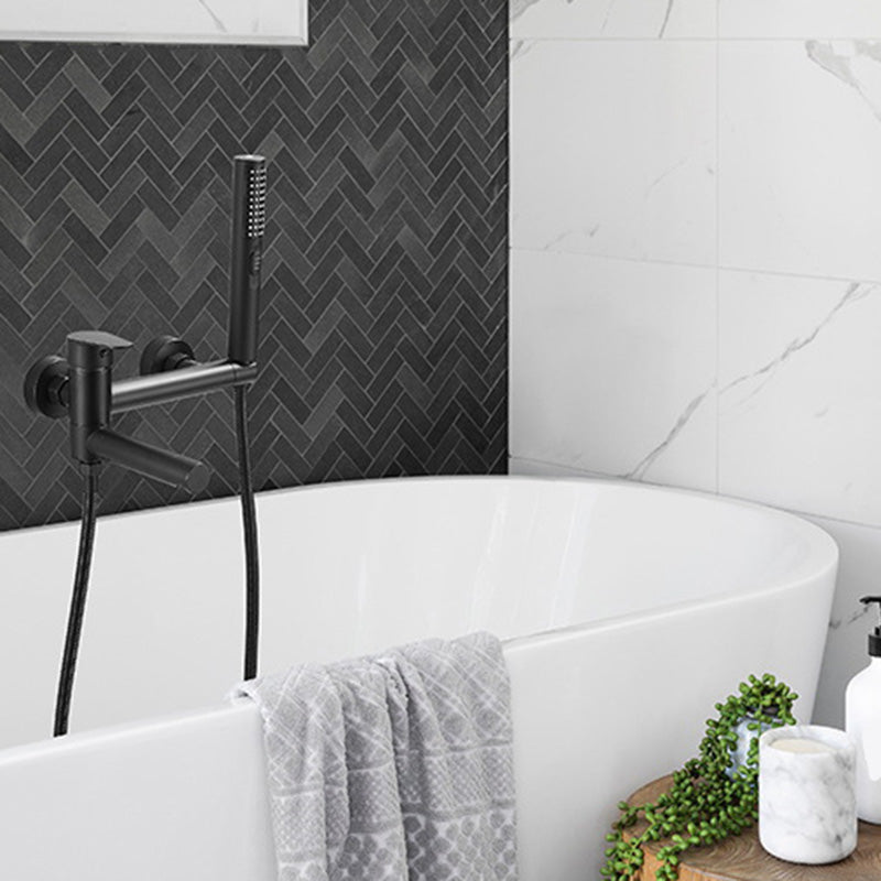 Modern Tub Spout Trim One Handle Wall Mount Tub Faucet with Handshower