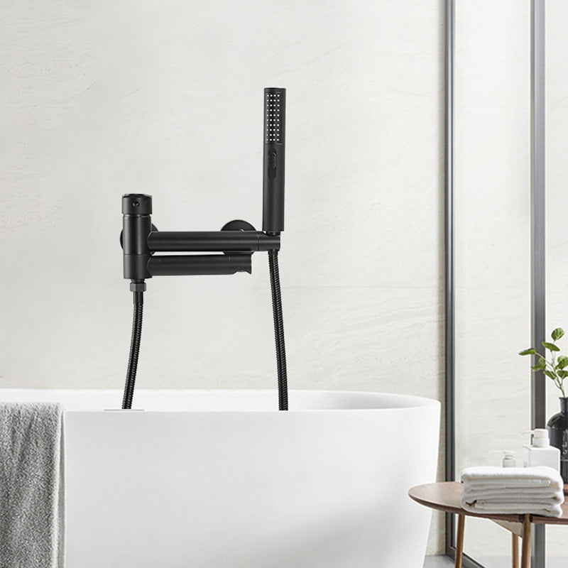 Modern Tub Spout Trim One Handle Wall Mount Tub Faucet with Handshower