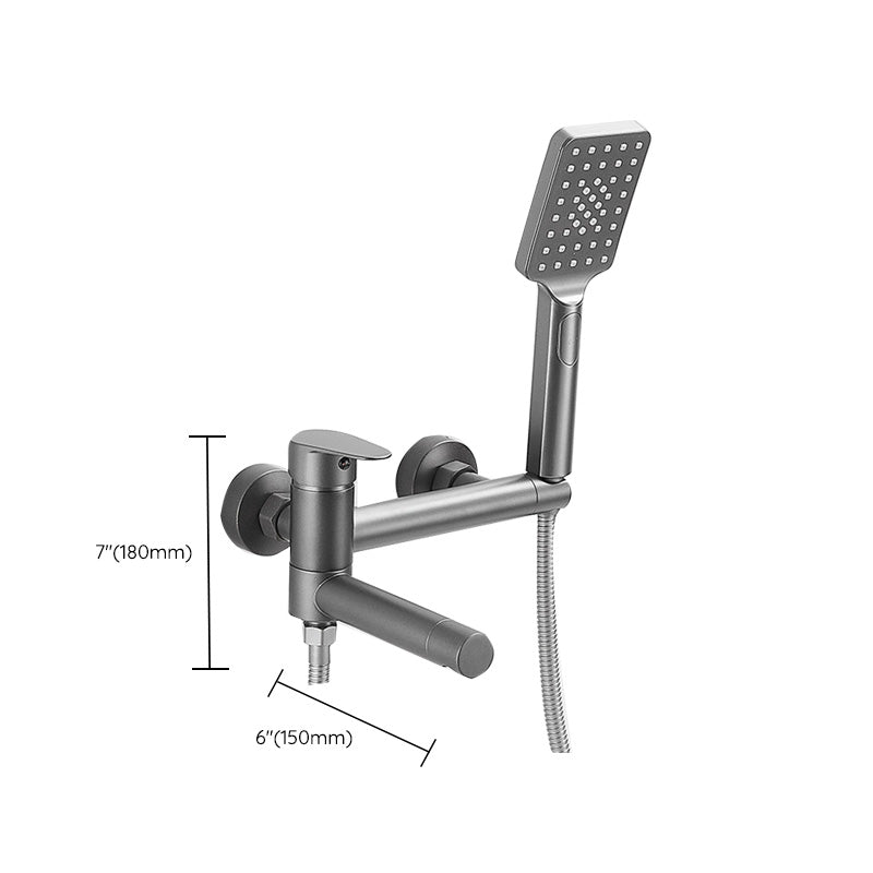 Modern Tub Spout Trim One Handle Wall Mount Tub Faucet with Handshower