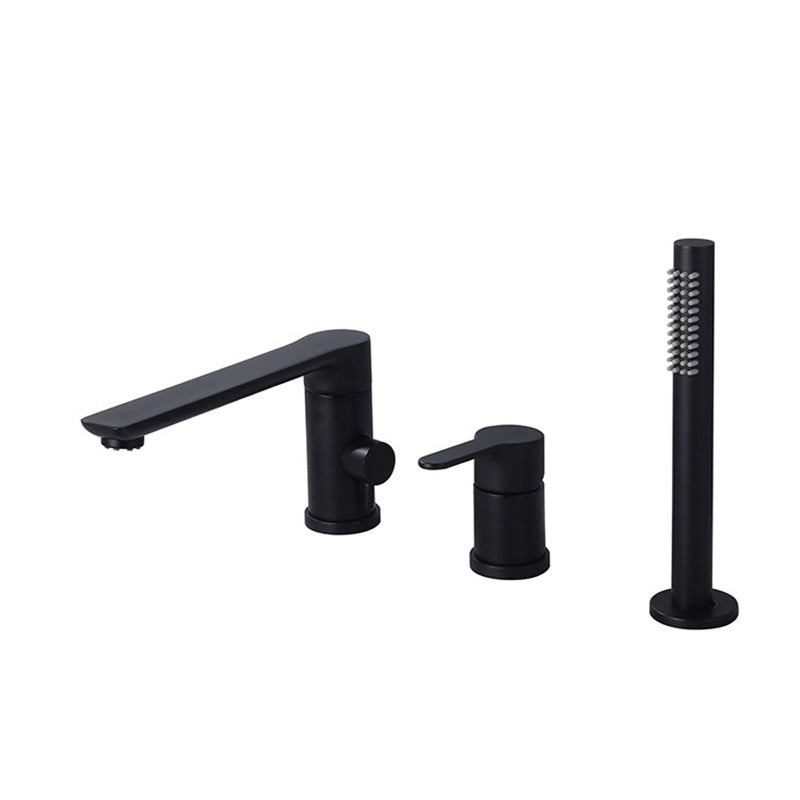 Modern Bathtub Faucet Deck Mounted Roman Tub Faucet Trim with Handshower