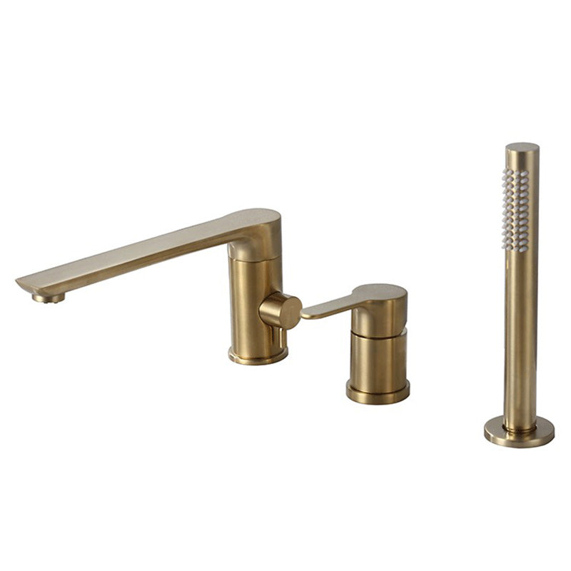 Modern Bathtub Faucet Deck Mounted Roman Tub Faucet Trim with Handshower
