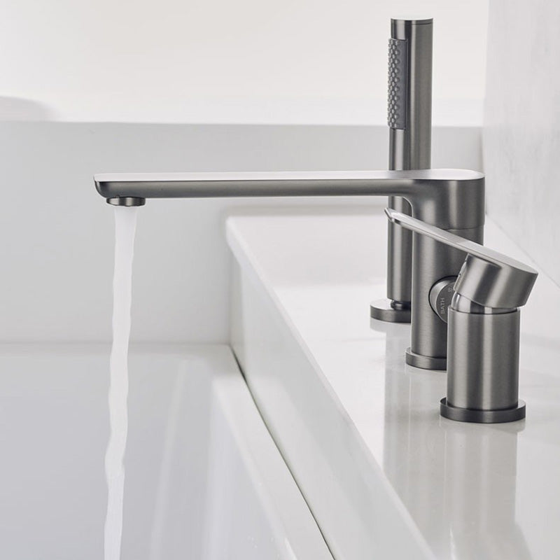Modern Bathtub Faucet Deck Mounted Roman Tub Faucet Trim with Handshower