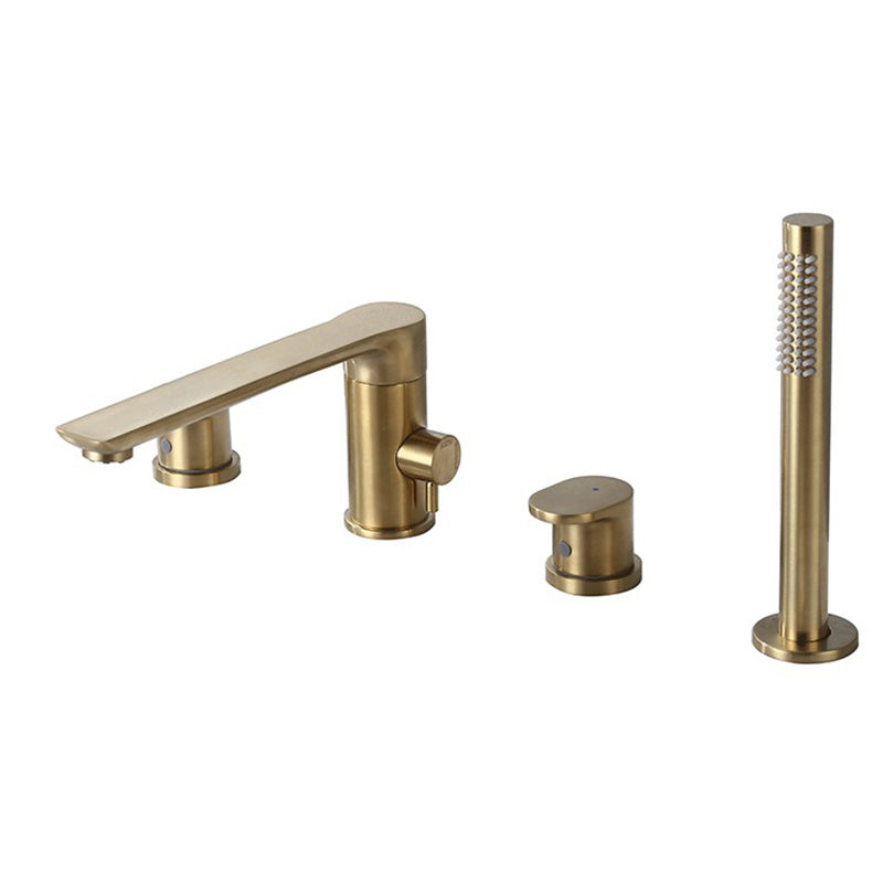 Modern Bathtub Faucet Deck Mounted Roman Tub Faucet Trim with Handshower
