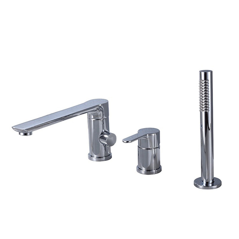 Modern Bathtub Faucet Deck Mounted Roman Tub Faucet Trim with Handshower