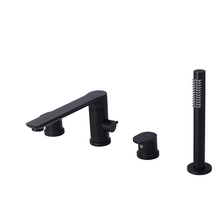 Modern Bathtub Faucet Deck Mounted Roman Tub Faucet Trim with Handshower