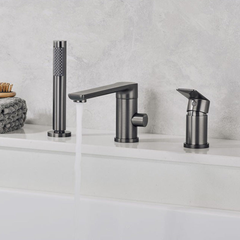 Modern Bathtub Faucet Deck Mounted Roman Tub Faucet Trim with Handshower