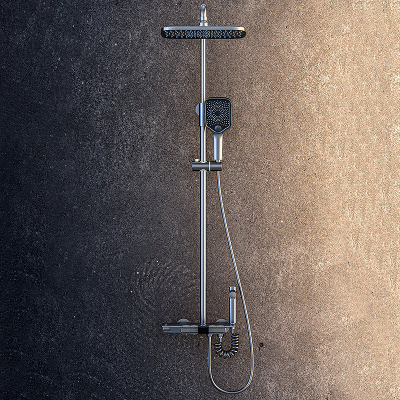 Modern Brass Shower System Wall Mounted Shower Set with Handheld Shower Head