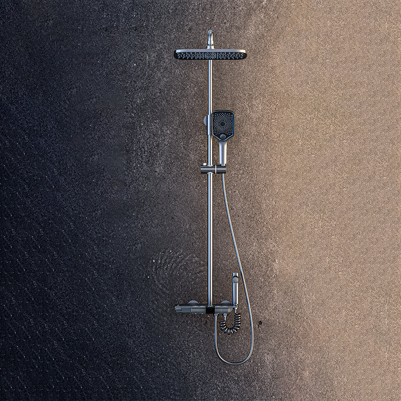 Modern Brass Shower System Wall Mounted Shower Set with Handheld Shower Head