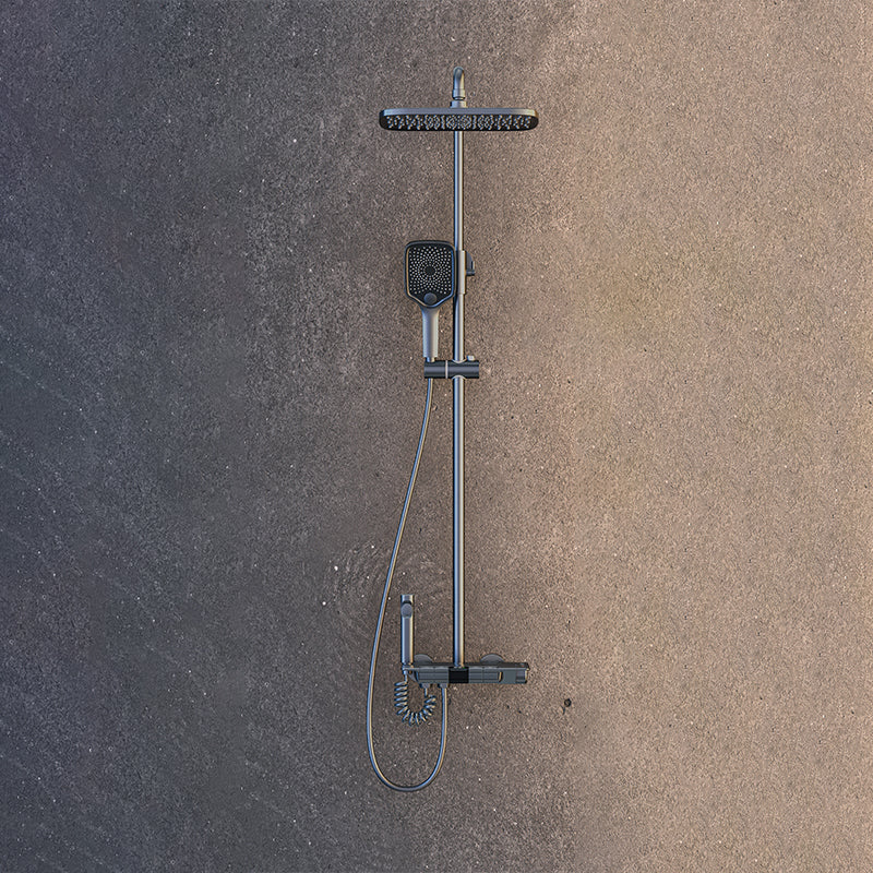 Modern Brass Shower System Wall Mounted Shower Set with Handheld Shower Head