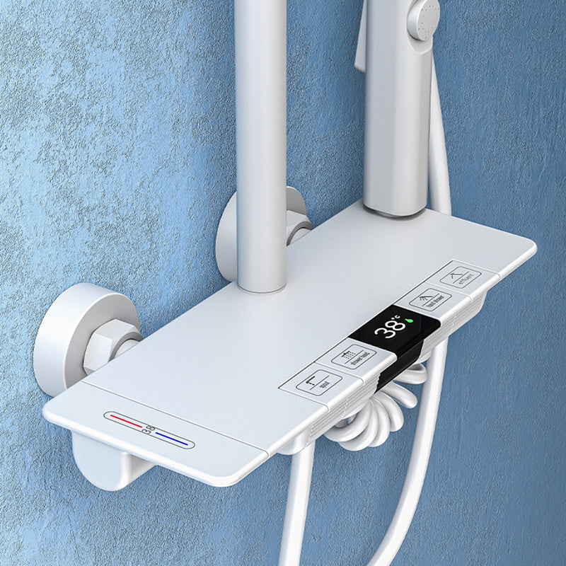 Modern Brass Shower System Wall Mounted Shower Set with Handheld Shower Head