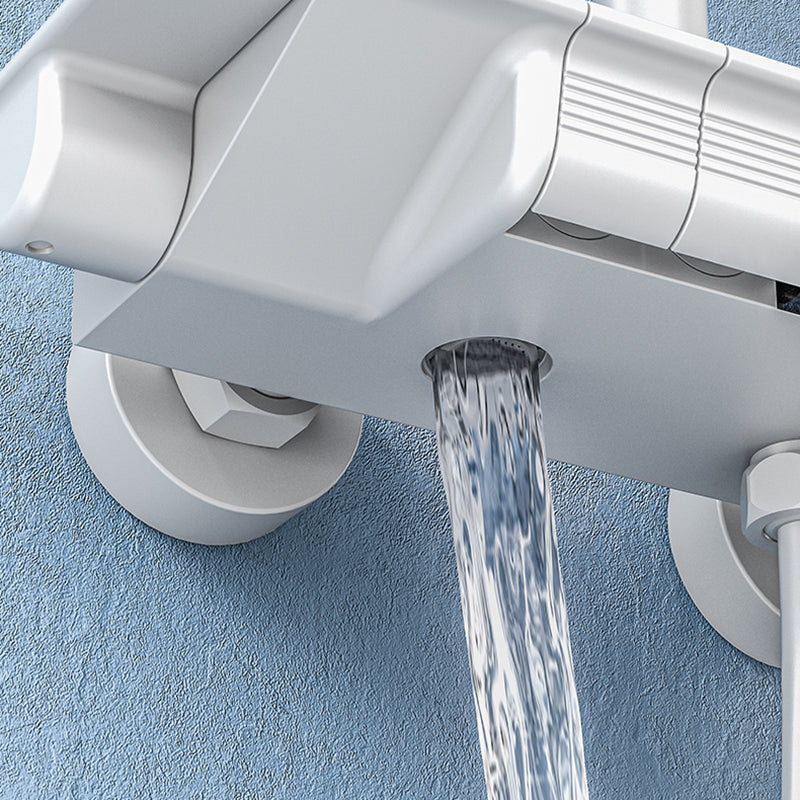 Modern Brass Shower System Wall Mounted Shower Set with Handheld Shower Head