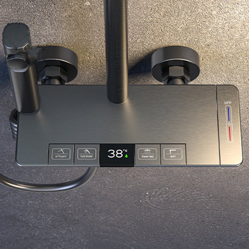 Modern Brass Shower System Wall Mounted Shower Set with Handheld Shower Head