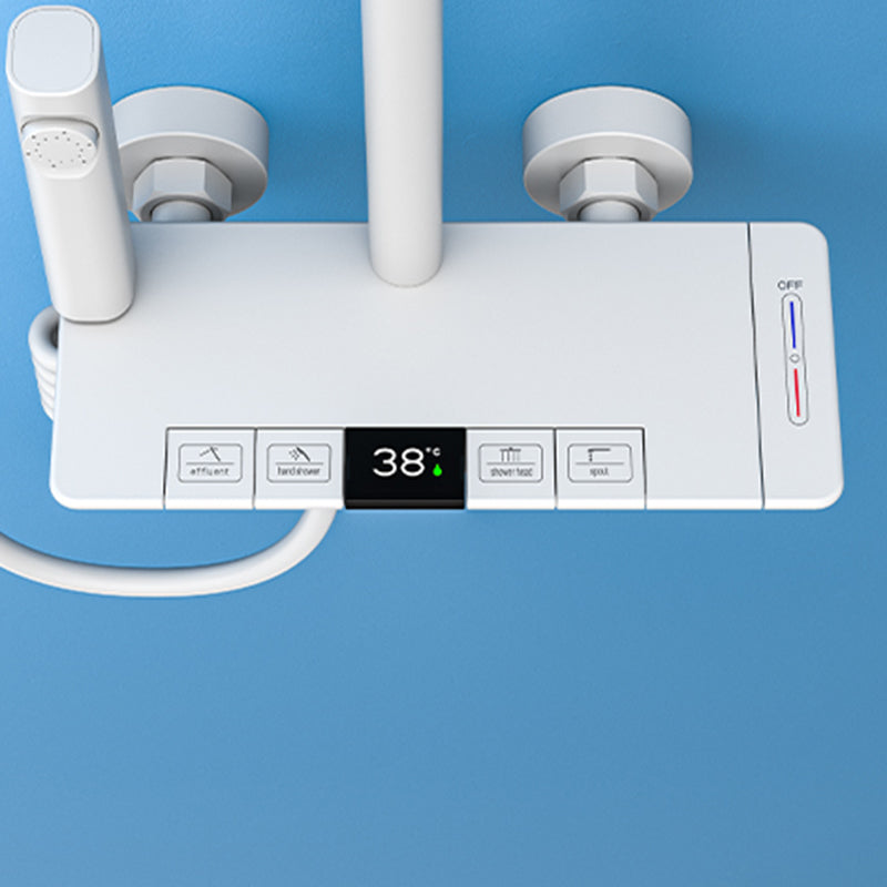 Modern Brass Shower System Wall Mounted Shower Set with Handheld Shower Head