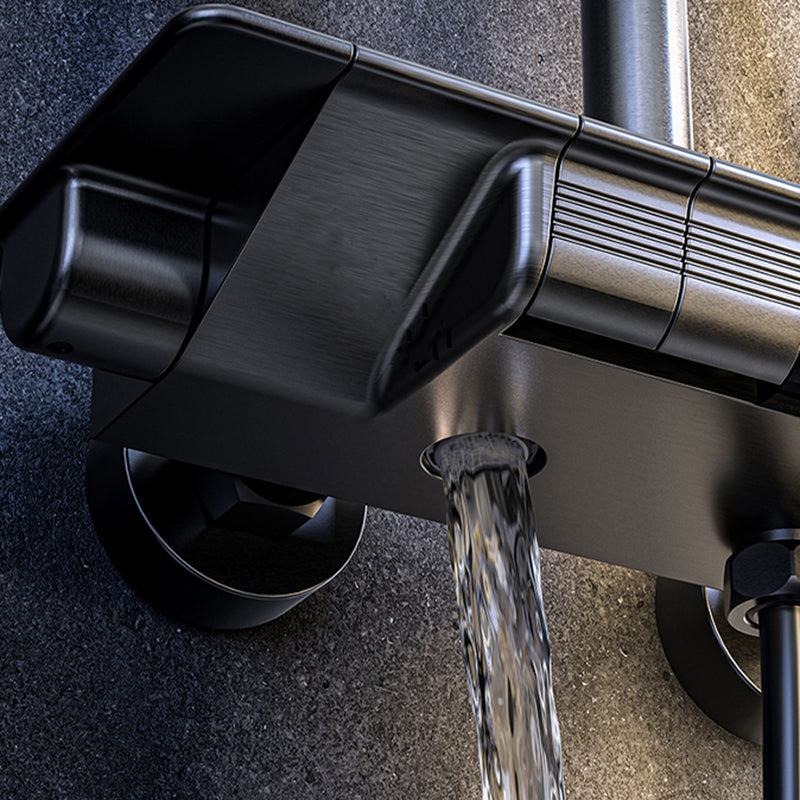 Modern Brass Shower System Wall Mounted Shower Set with Handheld Shower Head