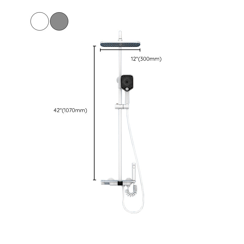 Modern Brass Shower System Wall Mounted Shower Set with Handheld Shower Head