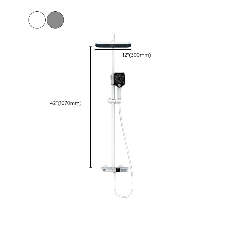 Modern Brass Shower System Wall Mounted Shower Set with Handheld Shower Head