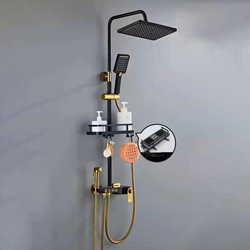 Contemporary Shower System Wall Mounted Shower System with Hand Shower