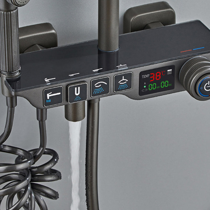 Contemporary Shower System Wall Mounted Shower System with Hand Shower