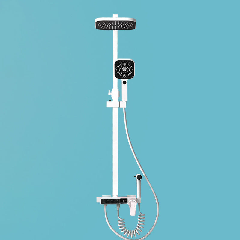 Modern Shower System Wall Mounted Rectangle Shower System with Hand Shower