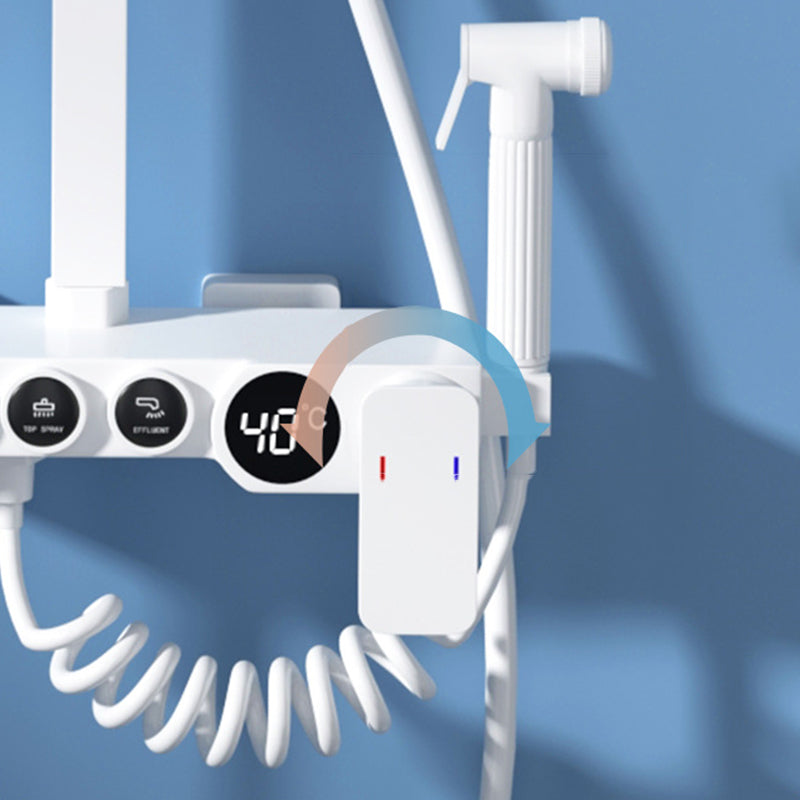 Modern Shower System Wall Mounted Rectangle Shower System with Hand Shower