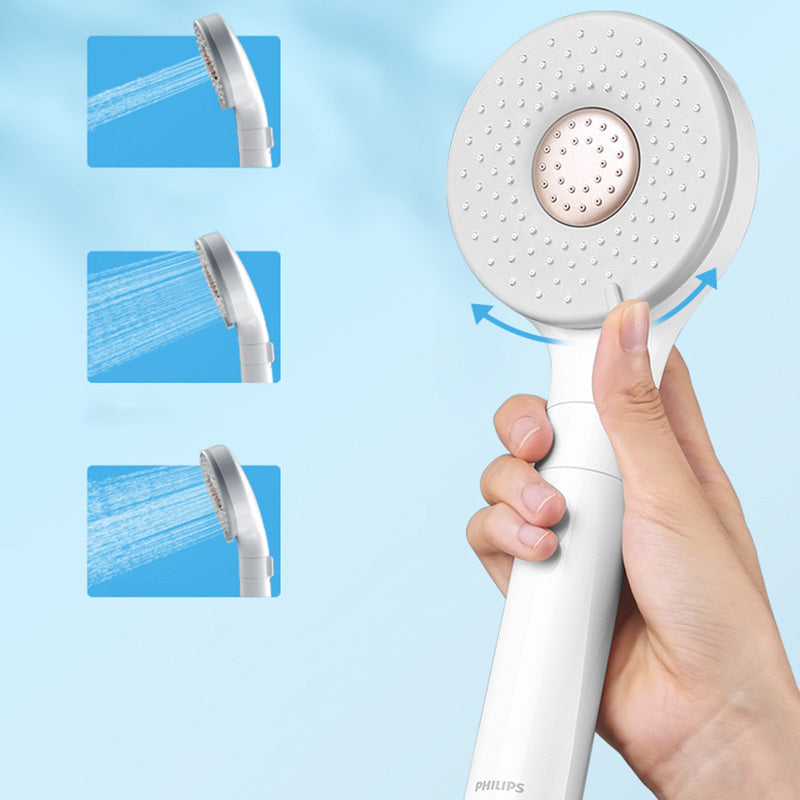 Contemporary Shower Head Solid Color Round Plastic Handheld Shower Head