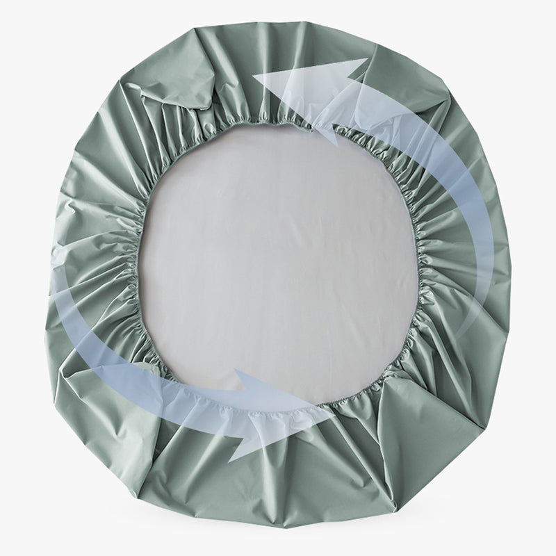 Solid Color Bed Sheet 1 and 3 Piece Plain Weave Fitted Sheet