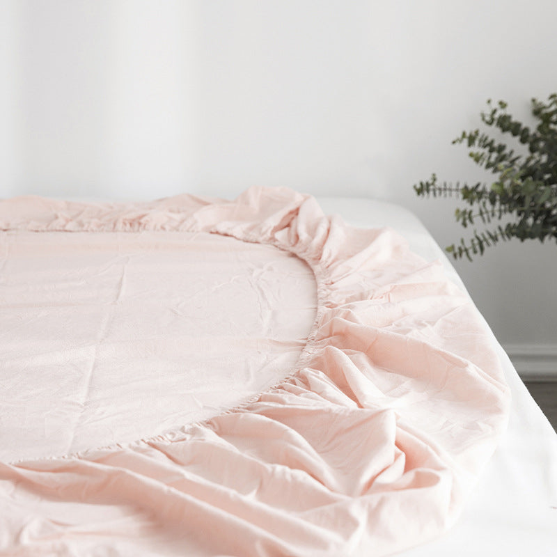 Cotton Sheet Standard Deep Pocket Bed Sheet Plain Weave Fitted Sheet